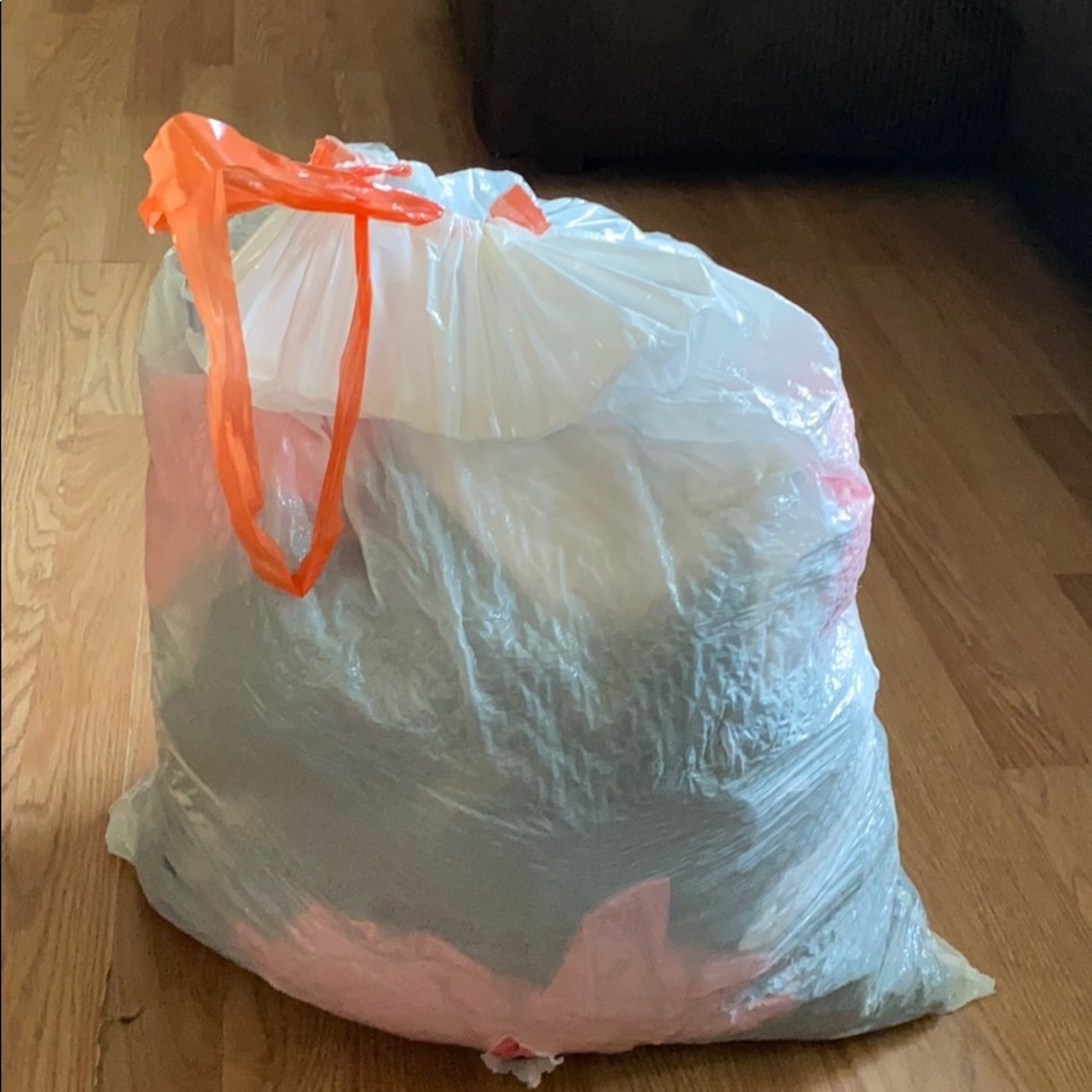 Trash bag of clothes